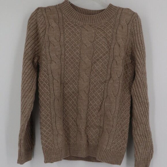 Cable Stitch Beige Cable Knit Sweater Size Small - Picture 1 of 5